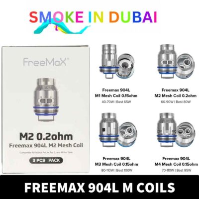 smokeindubai Buy FREEMAX 904L M Replacement Coils Pack of 3 in UAE for our vape shop in dubai M2 Dual Mesh Coil 0.2Ω shop near me