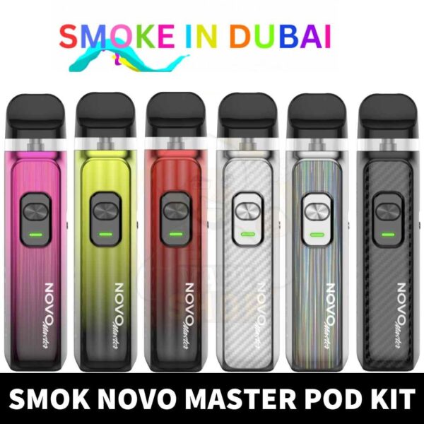 smokeindubai Buy SMOK Novo Master Kit 30W 1000mAh Vape kit in UAE Available Colors Pink Green Red Black Silver Silver Laser in Dubai Shop Near Me