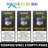 smokeindubai Buy Vinci 3 Empty Pods of 4ml in UAE VOOPOO Vinci 3 Pods for VOOPOO PnP Coils Series in Dubai Vinci 3 Replacement Pod Shop Near Me