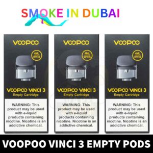 smokeindubai Buy Vinci 3 Empty Pods of 4ml in UAE VOOPOO Vinci 3 Pods for VOOPOO PnP Coils Series in Dubai Vinci 3 Replacement Pod Shop Near Me