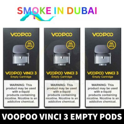smokeindubai Buy Vinci 3 Empty Pods of 4ml in UAE VOOPOO Vinci 3 Pods for VOOPOO PnP Coils Series in Dubai Vinci 3 Replacement Pod Shop Near Me