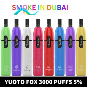 YUOTO Fox Disposable 5% 3000 Puffs Rechargeable Vape in Dubai, UAE