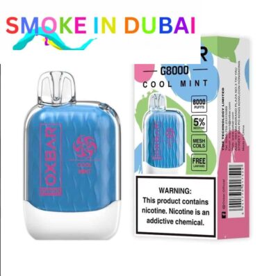 smokeindubai COOL MINT Buy OXBAR 8000 Puffs in UAE OXBAR G8000 Disposable in Dubai OXBAR Disposable Vape Dubai OXBAR 8000 Dubai Vape shop near me