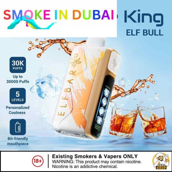 smokeindubai ELF BAR ICE KING 30000 PRICE IN DUBAI ELF BULL 3