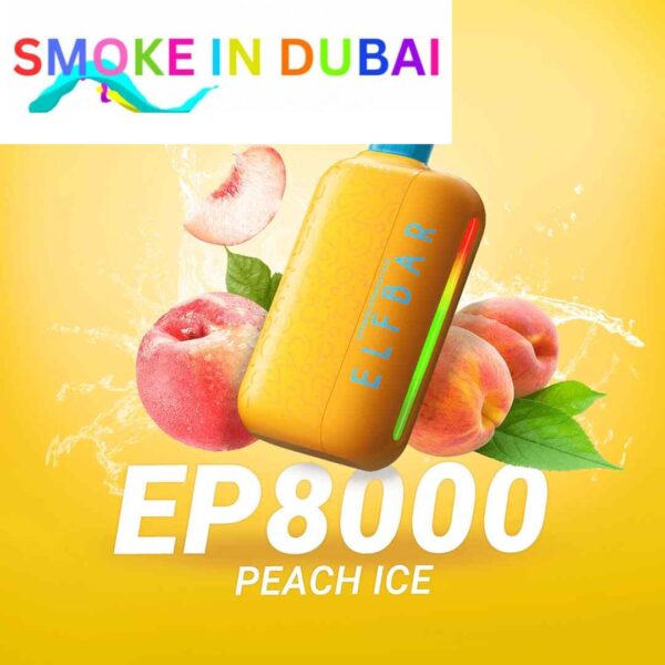 smokeindubai ELFBAR EP8000 Vape Price in Dubai PEACH ICE