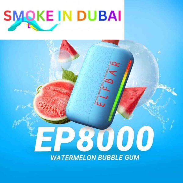 smokeindubai ELFBAR EP8000 Vape Price in Dubai WATERMELON BUBBLE GUM