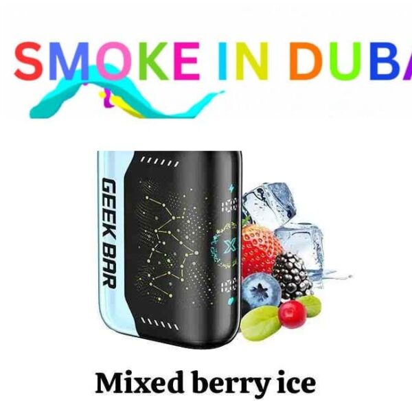 smokeindubai GEEK BAR PULSE X 25000 Puffs Price in Dubai MIXED BERRY ICE