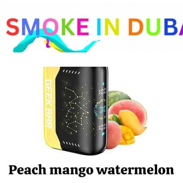 smokeindubai GEEK BAR PULSE X 25000 Puffs Price in Dubai PEACH MANGO WATERMELON