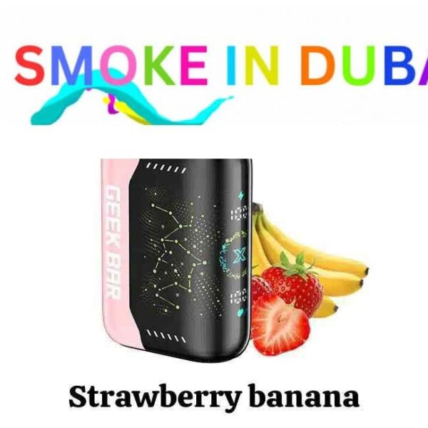 smokeindubai GEEK BAR PULSE X 25000 Puffs Price in Dubai STRAWBERRY BANANA
