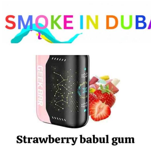 smokeindubai GEEK BAR PULSE X 25000 Puffs Price in Dubai STRAWBERRY BUBBLE GUM