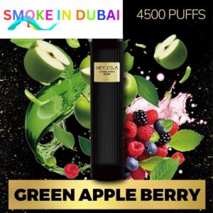 smokeindubai GREEN APPLE BERRY Buy HEY LOLA 4500 Puffs Disposable 10ml 20mg Rechargeable Vape in Abu Dhabi UAE HEY LOLA Disposable Buy in Dubai 1.2 ohm Near Me