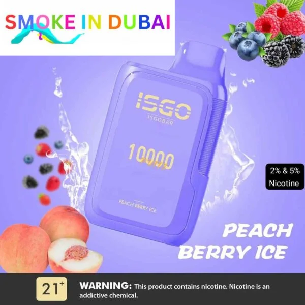 smokeindubai ISGOBAR 10000 Puffs disposable vape 2 nicotine strength in UAE ISGO Bar Disposable Vape 2 shop near me in Dubai