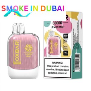 smokeindubai LEMON MINT Buy OXBAR 8000 Puffs in UAE OXBAR G8000 Disposable in Dubai OXBAR Disposable Vape Dubai OXBAR 8000 Dubai Vape shop near me