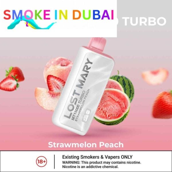 smokeindubai LOST MARY MT15000 15000 Puffs Price in Dubai STRAWMELON PEACH
