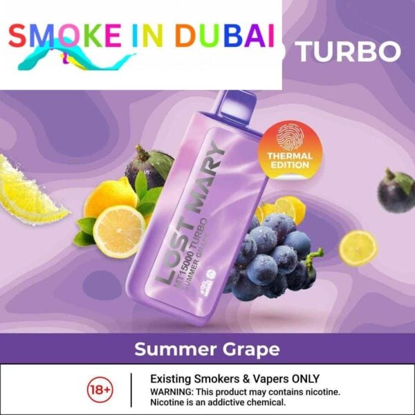smokeindubai LOST MARY MT15000 15000 Puffs Price in Dubai SUMMER GRAPE