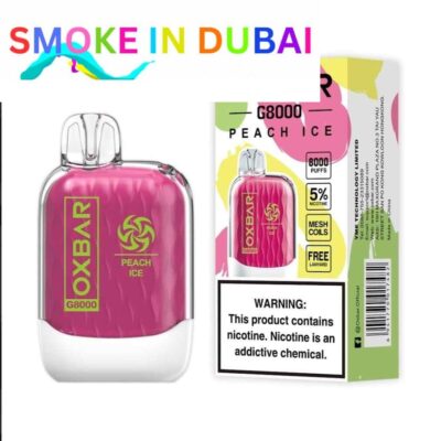smokeindubai PEACH ICE Buy OXBAR 8000 Puffs in UAE OXBAR G8000 Disposable in Dubai OXBAR Disposable Vape Dubai OXBAR 8000 Dubai Vape shop near me