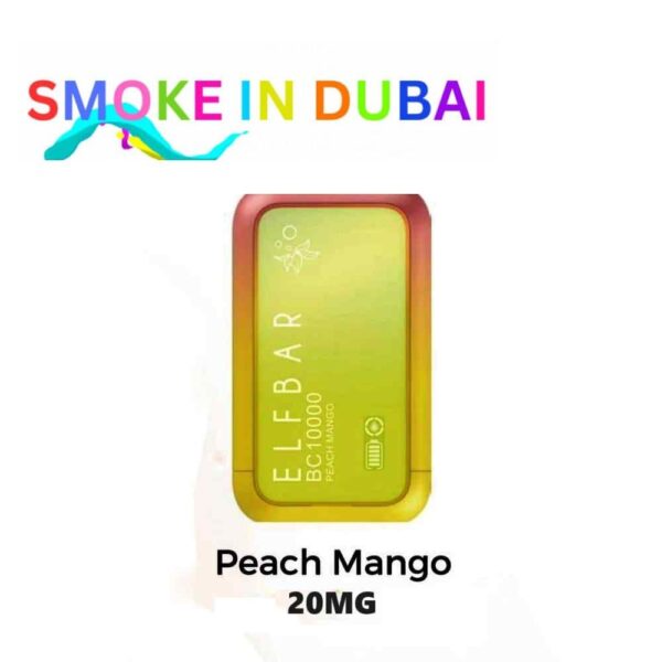 smokeindubai PEACH MANGO ELF BAR 10000 Puffs 20MG Disposable Vape Price in Dubai