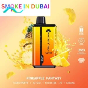 smokeindubai PINEAPPLE FANTASY hayati pro ultra 15000 puffs price in dubai