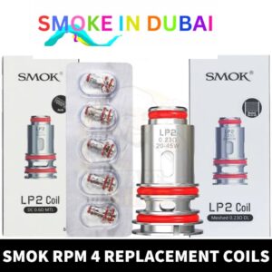 SMOK RPM 4 Coils LP2 Replacement Coils of DC 0.6Ω & MESHED 0.23Ω Pod Coils in Dubai, UAE – 5 PCS Per Pack