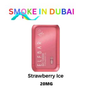 smokeindubai STRAWBERRY ICE ELF BAR 10000 Puffs 20MG Disposable Vape Price in Dubai