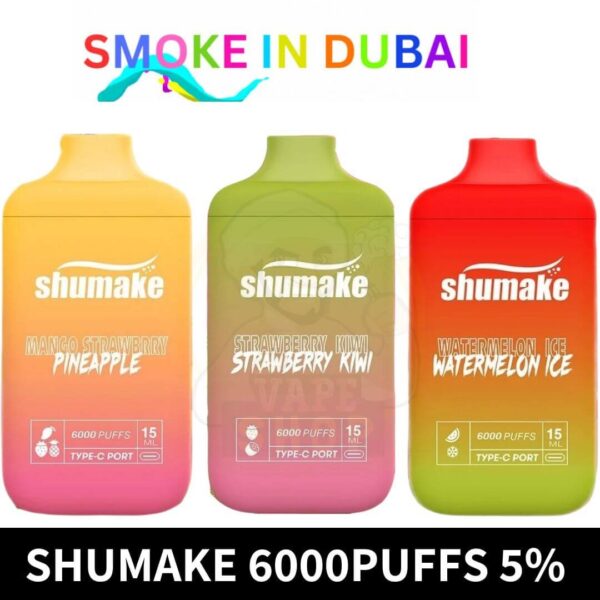 smokeindubai Shumake 6000Puffs Disposable 5 Nicotine UK Brand Rechargeable Vape in Dubai Shumake 6000Puffs Dubai Shumake Dubai Near me