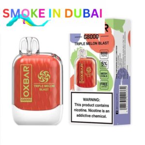 smokeindubai TRIPLE MELON BLAST Buy OXBAR 8000 Puffs in UAE OXBAR G8000 Disposable in Dubai OXBAR Disposable Vape Dubai OXBAR 8000 Dubai Vape shop near me