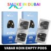 smokeindubai VABAR Koin Empty Cartridge designed for seamless compatibility with the VABAR Koin Kit. Enjoy a 2.0ml capacity for extended vaping sessions