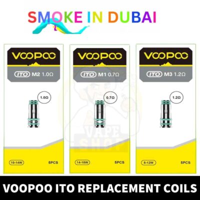 smokeindubai VOOPOO ITO Replacement Coils of M0 0.5ohm M1 0.7ohm M2 1.0ohm M3 1.2ohm Mesh Coils in UAE VOOPOO ITO Coils Shop Near Me