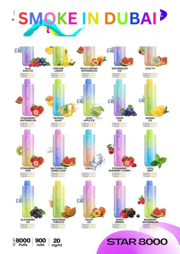 smokeindubai VOZOL Star 8000 Puffs Price in UAE 3