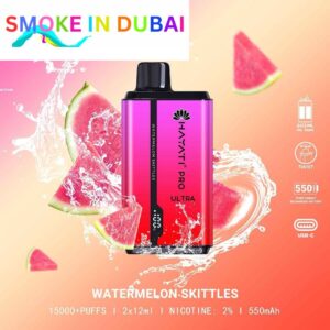 smokeindubai WATERMELON SKITTLES hayati pro ultra 15000 puffs price in dubai