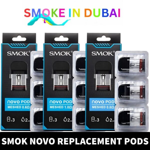 smokeindubai smok novo replacement pods price Dubai MESHED 0.6ohm 1