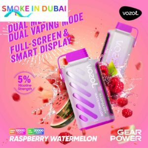 smokeindubai vozol gear power 20000 puffs price in dubai RAPBERRY WATERMELON